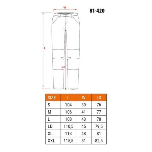 Radne hlače S-XXL NEO 81-420 - Slika 2