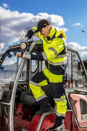 Reflektirajuca radna jakna s kapuljacom zuta NEO 81 700 1