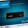 Crucial SSD P3 Plus 1TB NVMe3 5000/3600 MB/s PCIe Gen 4 x4