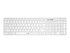 Genius SlimStar 126 tastatura  USB veza  low-profile tipke  bijela-white