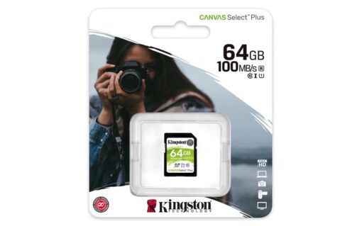 Kingston SD 64GB Class 10Canvas Select Plus100MBs Read Class 10 UHS-I