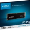 Crucial SSD P3 Plus 500GB NVMe4700/1900 MB/sPCIe Gen 4 x4