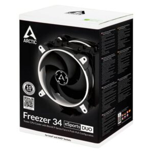 Freezer 34 eSports DUO WhiteCPU Cooler with BioniXP Series FansLGA1700 Kit included 4