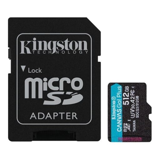 Kingston micro SD 512GBCanvasGoPlusr/w:170MB/s/90MB/s