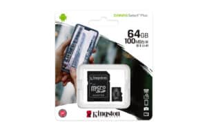 Kingston MicroSD 64GB Class 10Canvas Select Plus100MBs Read