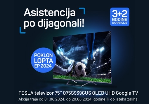 TESLA televizor 75″ Q75S939GUS QLED UHD Google TV