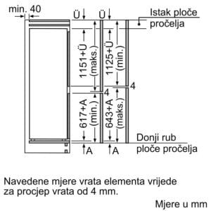 BOSCH kombinirani ugradbeni frižider Serie 4| A++(E) 177cm KIV87VFE0