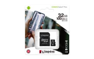 Kingston microSD 32GB Class 10Canvas Select PlusSD adapter;100MBs Read