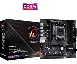 ASROCK MB B650M PG LIGHTNINGAMD B650;AM5;4xDDR5HDMI, DP;RAID;micro ATX