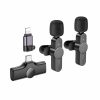 Dva mikrofona wireless iPhone/lightning Type-C BOROFONE BFK12 Trophy lavalier digital black