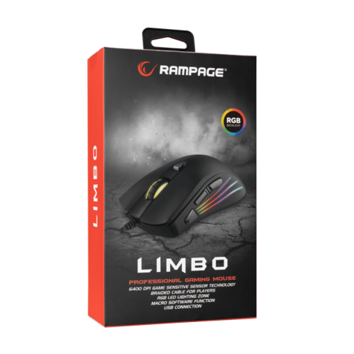 Miš gaming RAMPAGE SMX-R33 LIMBO black, macro,6400dpi, - Slika 8