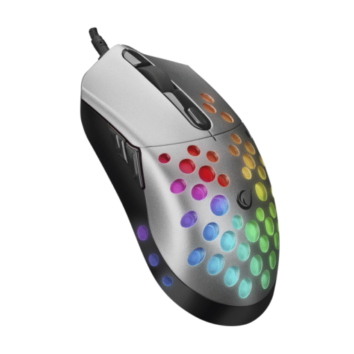 Miš gaming RAMPAGE SMX-R66 ROCKET Ultra Light silver, - Slika 4