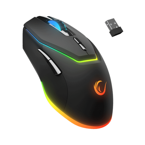 Miš gaming RAMPAGE VORTEX M1 Wireless/Wired Black RGB LED Rechargeable Gaming Mouse