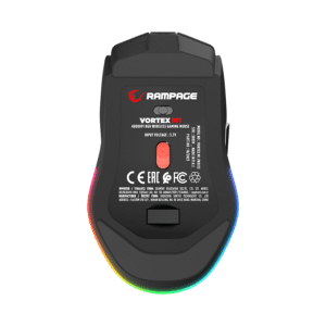 Mis gaming RAMPAGE VORTEX M1 WirelessWired Black RGB LED Rechargeable Gaming Mouse 7