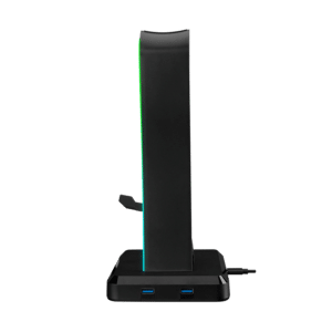 Postolje za slusalice gaming RAMPAGE RM H77 X BASE Black RGB Illuminated 4USB Port Headphone Stand with Mouse Bungee Cord Holder 2