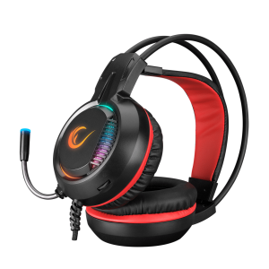 Slusalice sa mikrofonom gaming RAMPAGE RM K25 LUNATIC PRO blackred USB 7.1 surround RGB 3