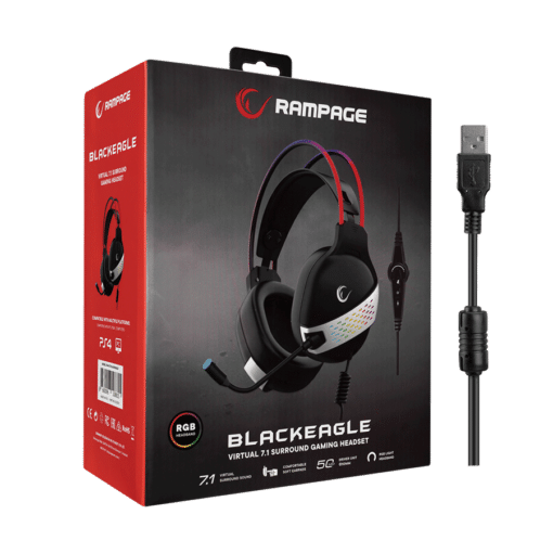 Slušalice sa mikrofonom gaming RAMPAGE RM-K37 BLACK - Slika 9