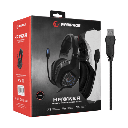 Slušalice sa mikrofonom gaming RAMPAGE RM-K8 HAWKER - Slika 7