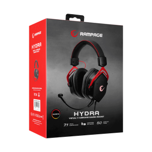 Slusalice sa mikrofonom gaming RAMPAGE RMX G6 HYDRA Black USB Rainbow Backlit 9