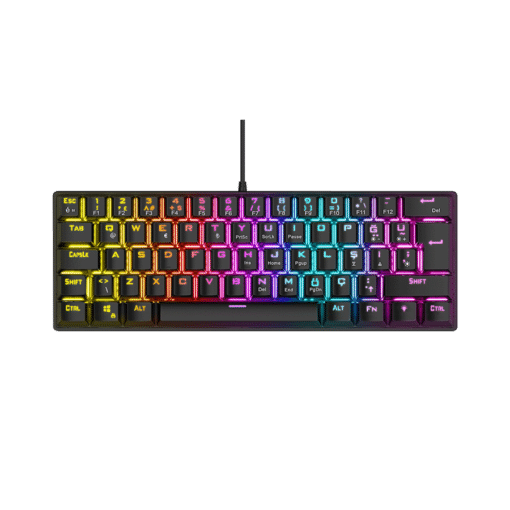 Tastatura gaming RAMPAGE PLOWER K60 Black US Layout - Slika 3