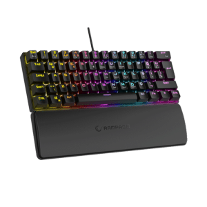 Tastatura gaming RAMPAGE PLOWER K60 Black US Layout Wrist Support Blue Switch Gaming Keyboard