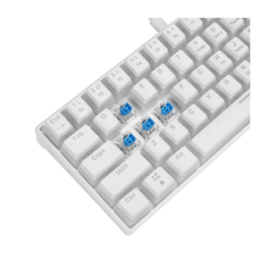 Tastatura gaming RAMPAGE RADIANT K11 white blue switch Type C RGB US Layout pudding keycaps 6