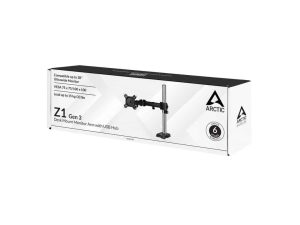 Arctic Z1 Gen 3 Matt Blackdesk monitor arm with USB Hub 2