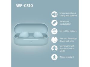 Sony bezicne slusalice WF C51011 sati trajanja baterije s jos 11 sati u kutijici za punjenje 2 1