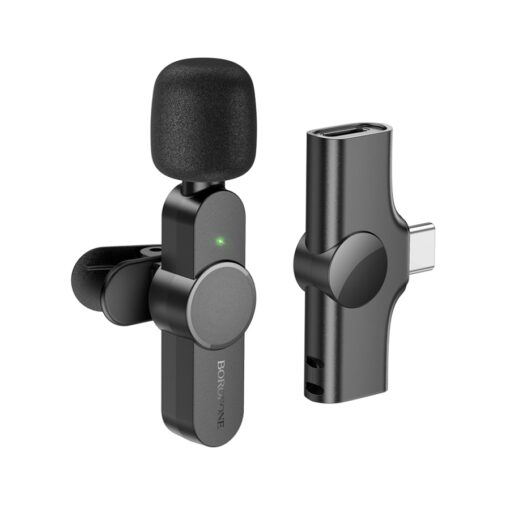 Mikrofon wireless Type-C BOROFONE BFK12 Trophy lavalier digital black