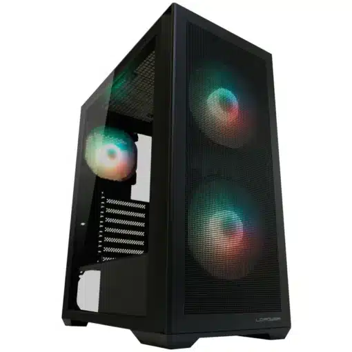 LC-Power Case Gaming 717BMeshwork_L Dark, 2x 140mm fan, 1x 120 mm fan
