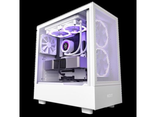 NZXT CASE H5 FLOW WHITE RGB mini-ITX, Micro-ATX, ATX, Mid-tower, 4x fan