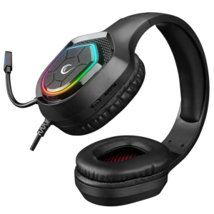 Slusalice sa mikrofonom gaming RAMPAGE RM K90 VECTOR black RGB LED Type C 3