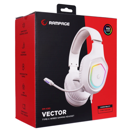 Slušalice sa mikrofonom gaming RAMPAGE RM-K90 VECTOR - Slika 7