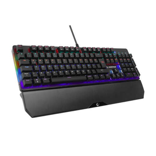 Tastatura gaming RAMPAGE KB-R86 UMBRA Black USB Rainbow Backlit Blue Switch US Layout Mechanical