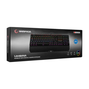 Tastatura gaming RAMPAGE KB R86 UMBRA Black USB Rainbow Backlit Blue Switch US Layout Mechanical 6