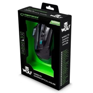 Mis ESPERANZA GAMING WOLF 7D MX201 blue 2400dpi double click ergonomic EGM201B 7