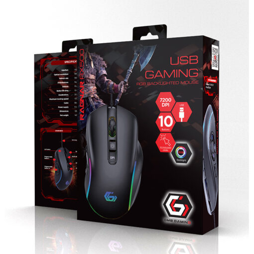 Miš GEMBIRD MUSG-RAGNAR-RX500, USB gaming RGB - Slika 4