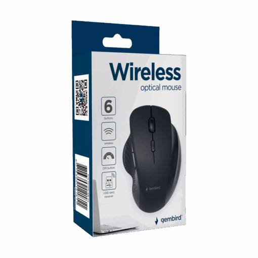 Miš GEMBIRD MUSW-6B-02, 6-button wireless optical - Slika 4