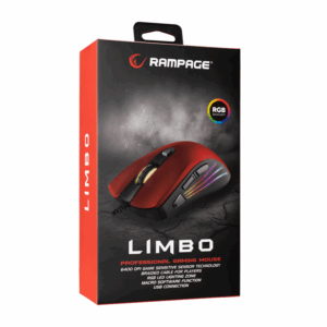 Mis gaming RAMPAGE SMX R33 LIMBO blackred Macro 6400dpi RGB LED 7