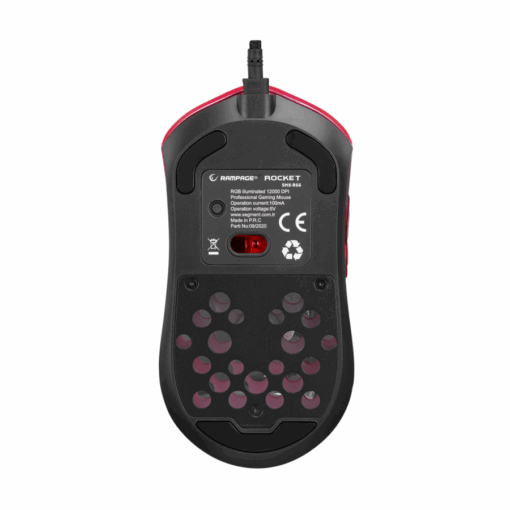 Miš gaming RAMPAGE SMX-R66 ROCKET Ultra Light Red RGB - Slika 7