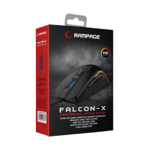 Mis gaming RAMPAGE SMX R68 FALCON X USB black 6400dpi RGB LED 7