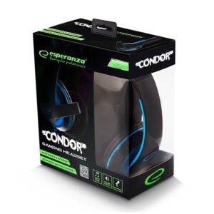 Slusalice sa mikrofonom GAMING ESPERANZA CONDOR EGH300B blue volume control 3