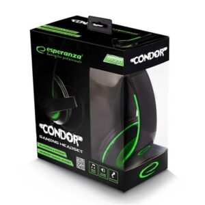 Slusalice sa mikrofonom GAMING ESPERANZA CONDOR EGH300G green volume control 3