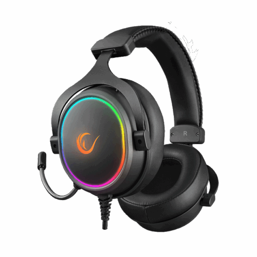 Slušalice sa mikrofonom gaming RAMPAGE ONYX-S Black USB - Slika 2