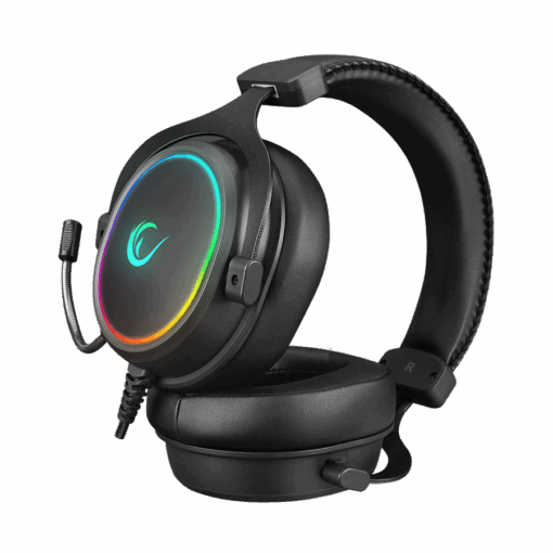 Slušalice sa mikrofonom gaming RAMPAGE ONYX-S Black USB - Slika 4