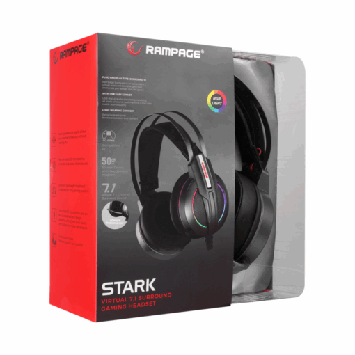 Slušalice sa mikrofonom gaming RAMPAGE RM-K6 STARK - Slika 8