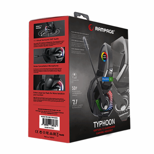 Slušalice sa mikrofonom gaming RAMPAGE RM-K66 TYPHOON - Slika 6