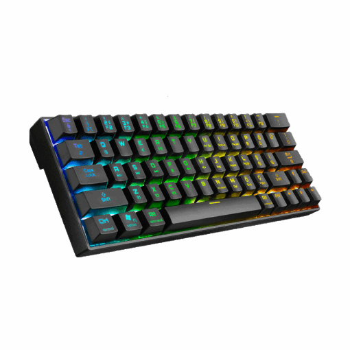 Tastatura gaming RAMPAGE KB-RX63 B-ATOM Black Bluetooth RGB Backlight RED SWITCH US Layout 63 Mini