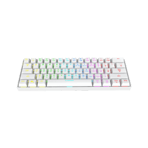 Tastatura gaming RAMPAGE KB RX63 B ATOM White Bluetooth RGB Backlight RED SWITCH US Layout 63 Mini 3