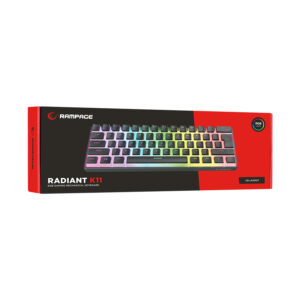 Tastatura gaming RAMPAGE RADIANT K11 black Type C RGB blue switch US layout pudding keycaps 7